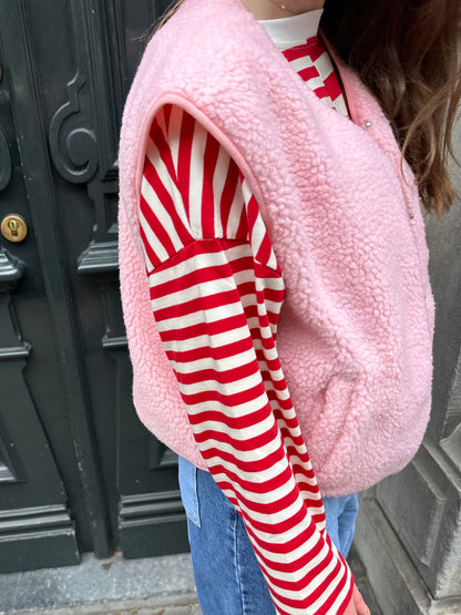 Jill Teddy-Gilet Rosa