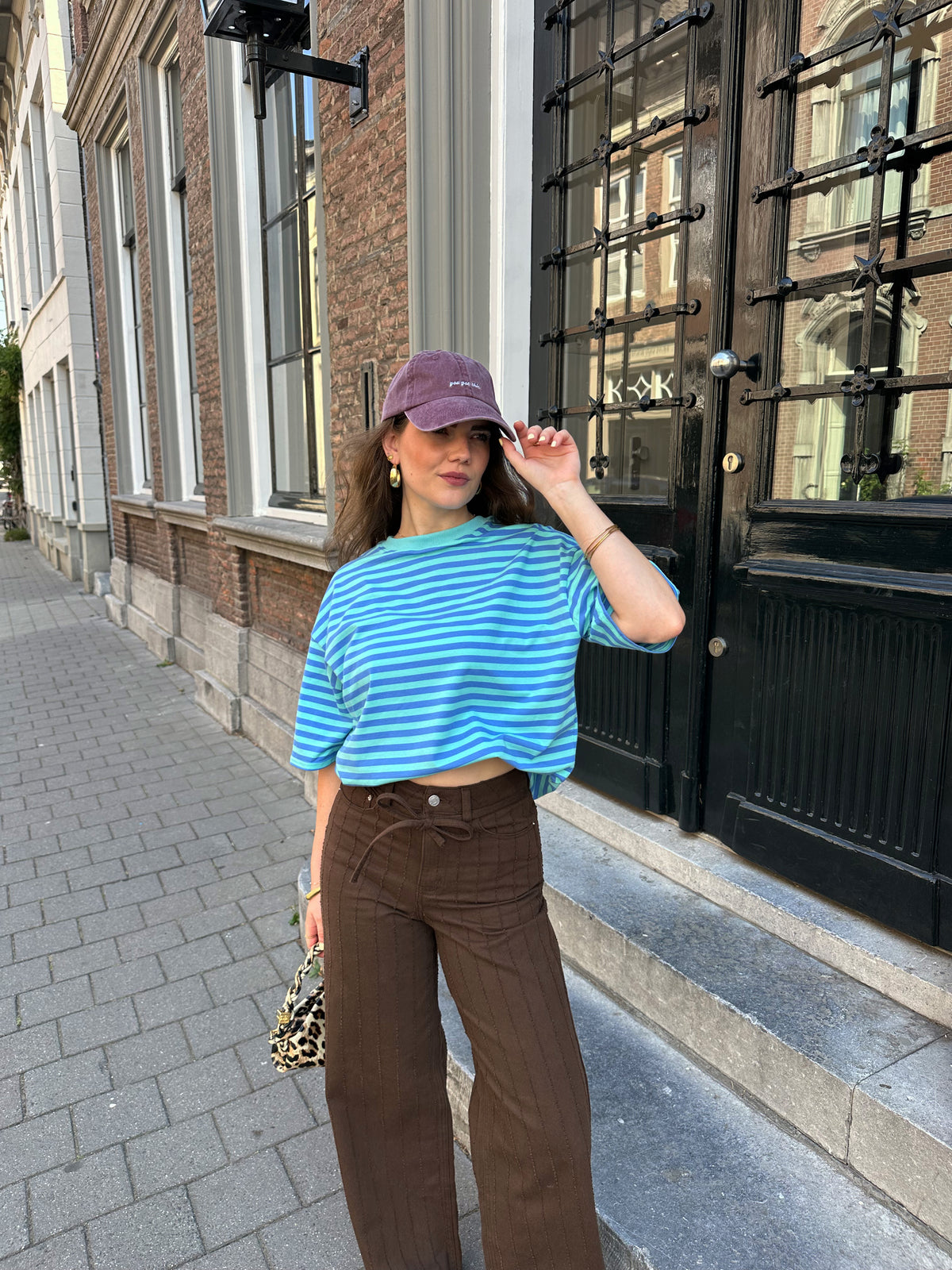 Loes T-Shirt mit Streifen blau