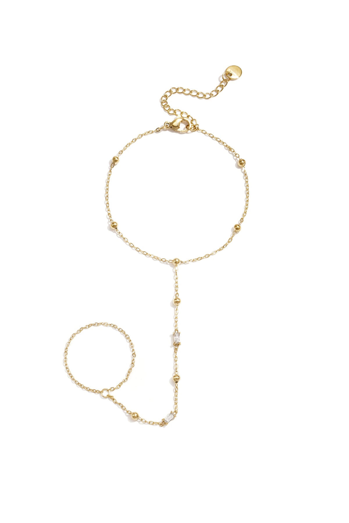 Love me hand chain armband gold