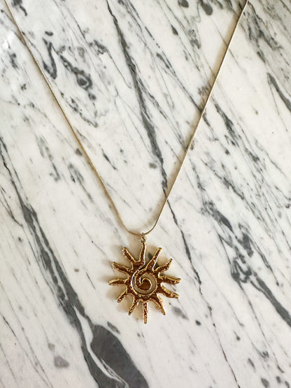 Neverending sunshine lange Statement-Kette Gold