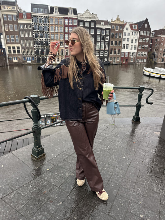 Poppy-Denim-Fransenbluse