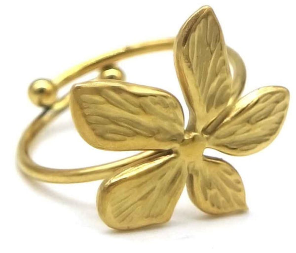 Statement-Ring mit Blume