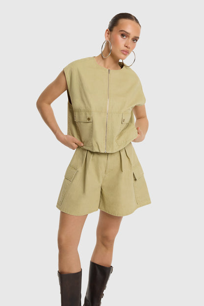 Refined Department NOA gilet army green