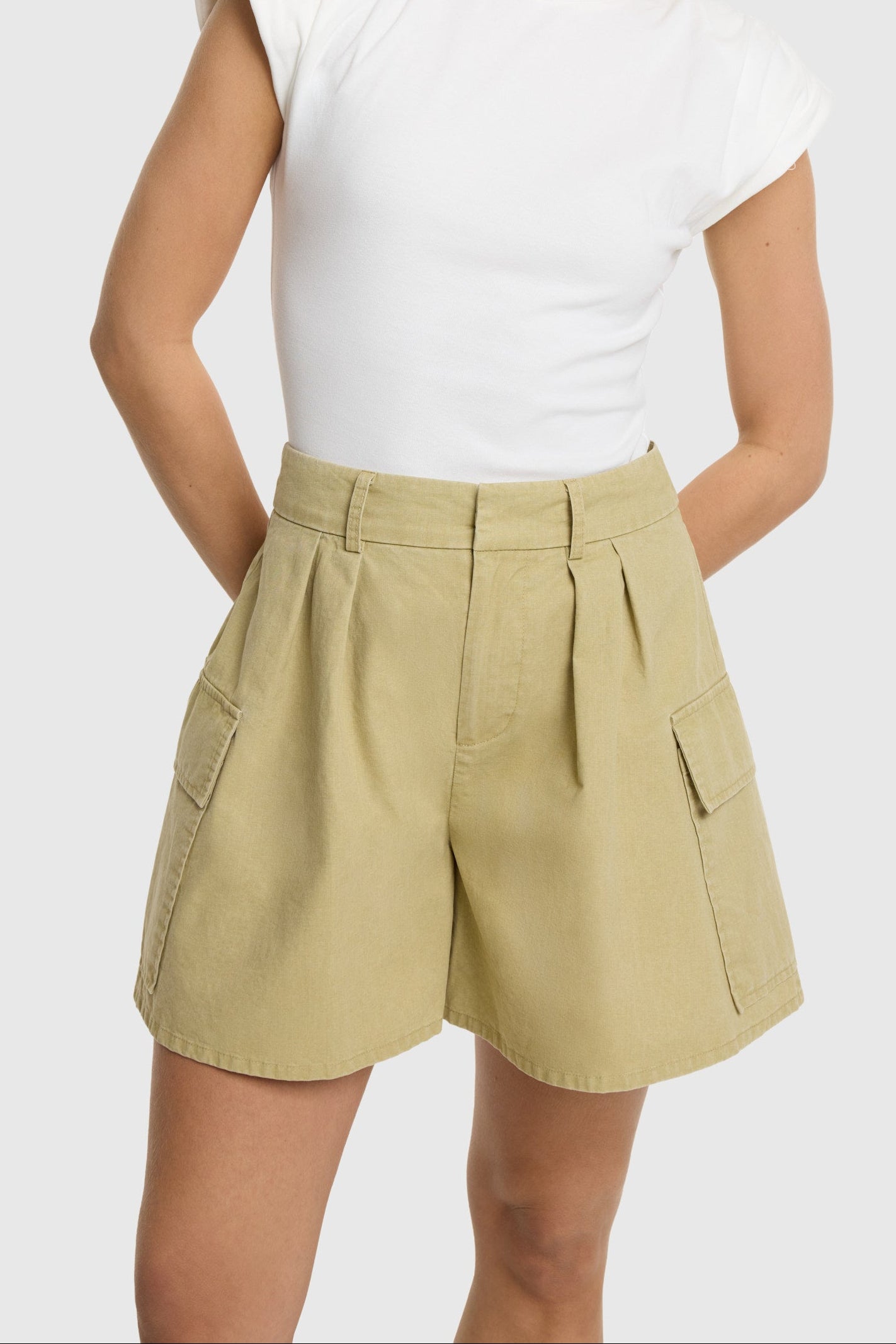 Refined Department UMA cargo shorts army green