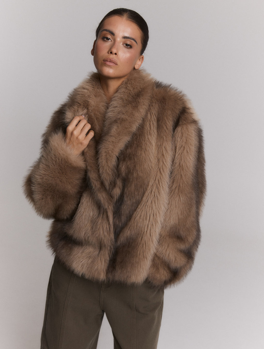 Refined Department Luka faux fur jas brown