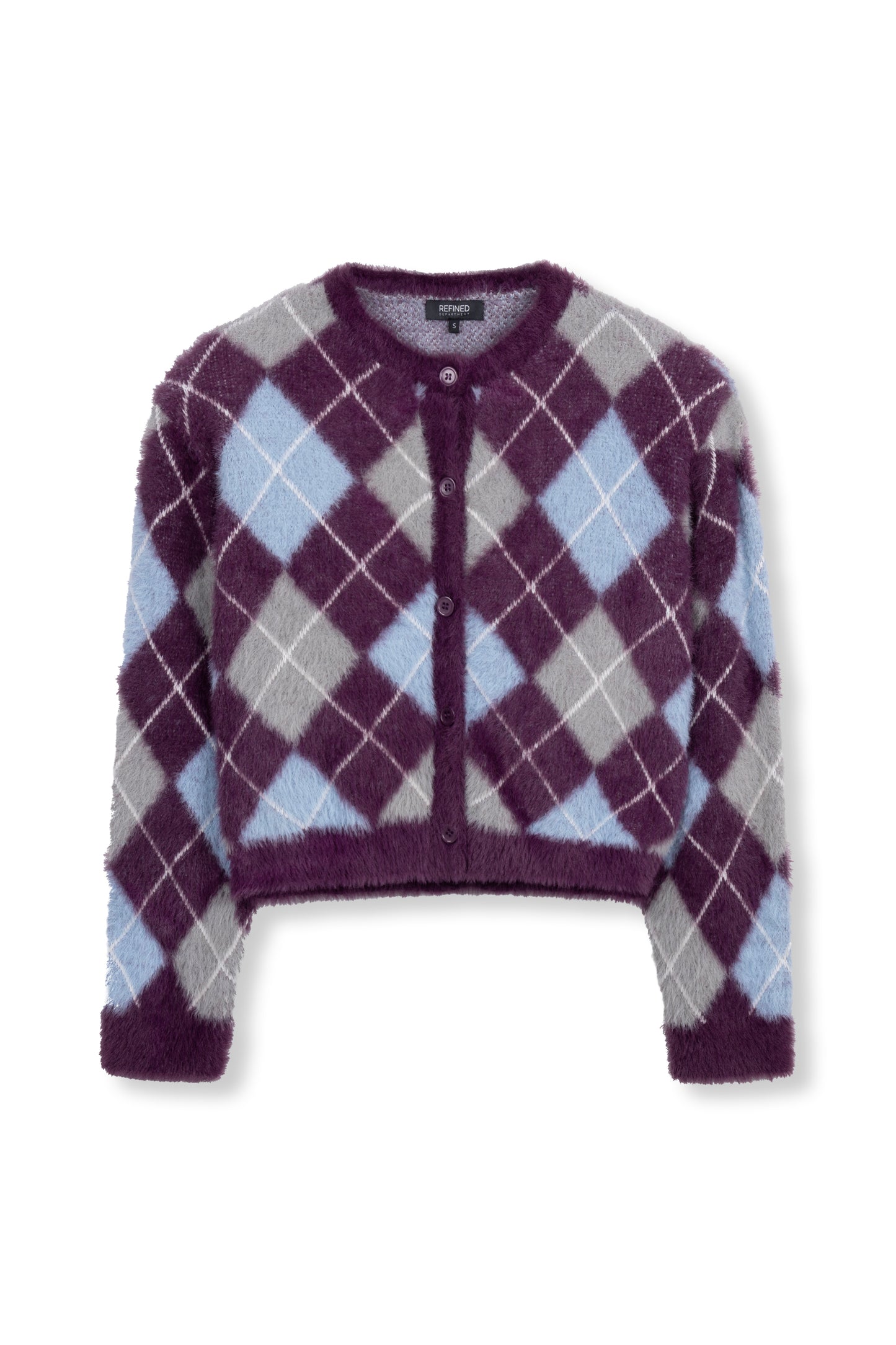 Refined Department Nomi cardigan ruit purple