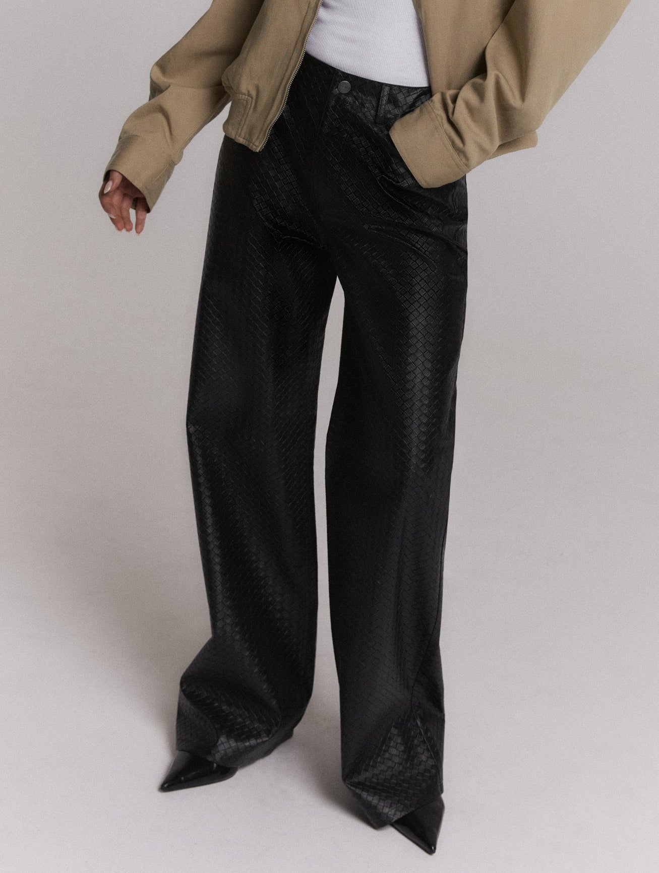 Refined Department Payton leather pants black