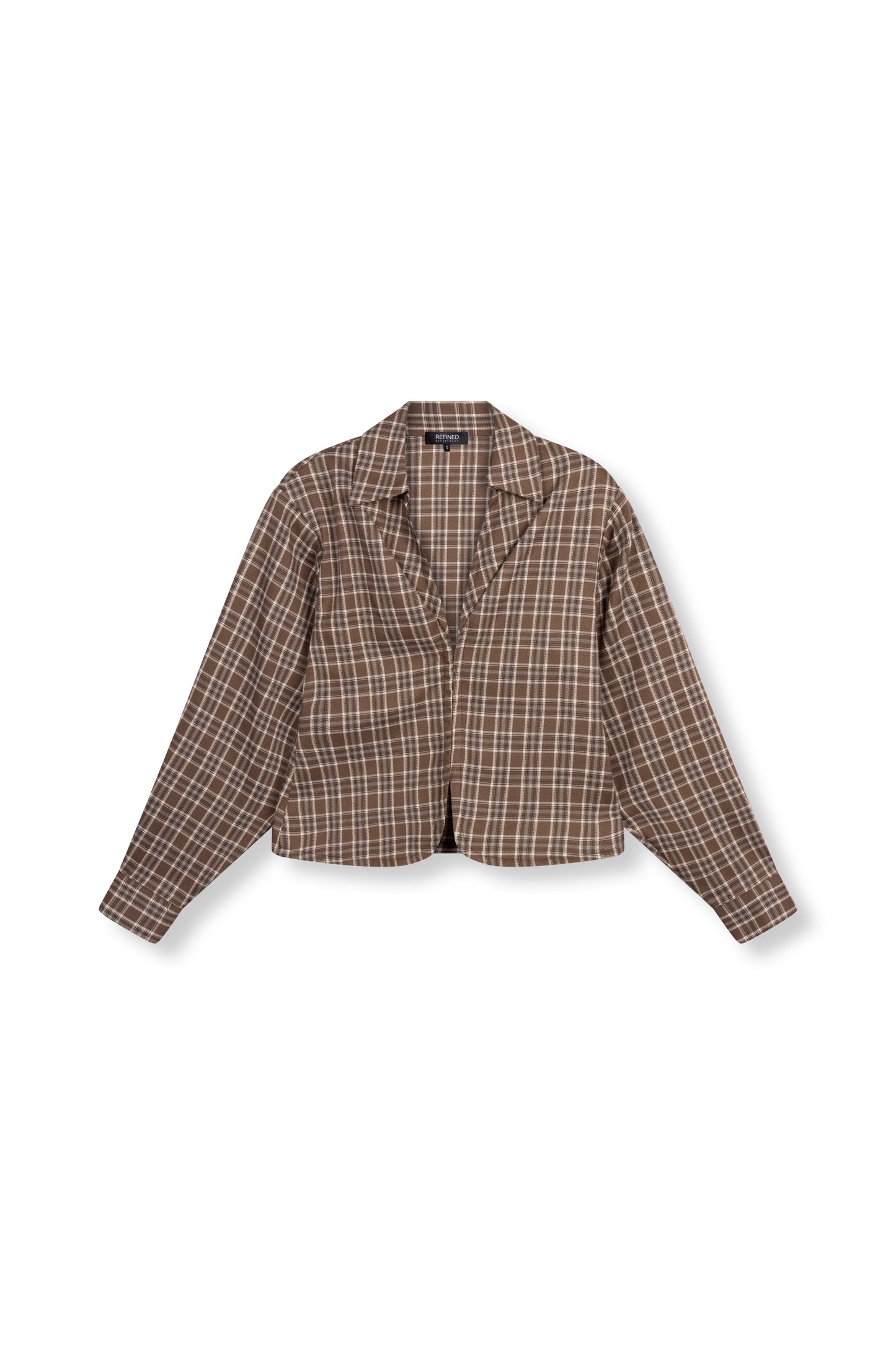 Refined Department Syd blouse checkered brown