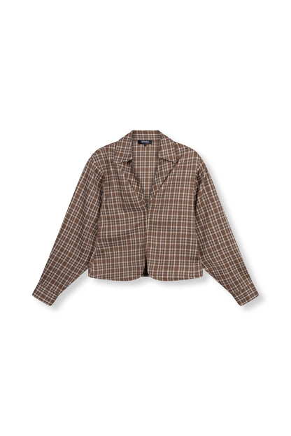 Refined Department Syd blouse checkered brown