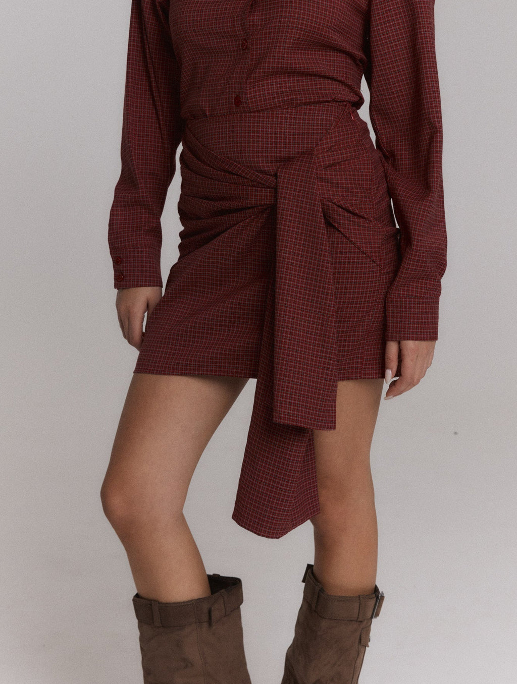Refined Departement BILLY checkered print skirt rood