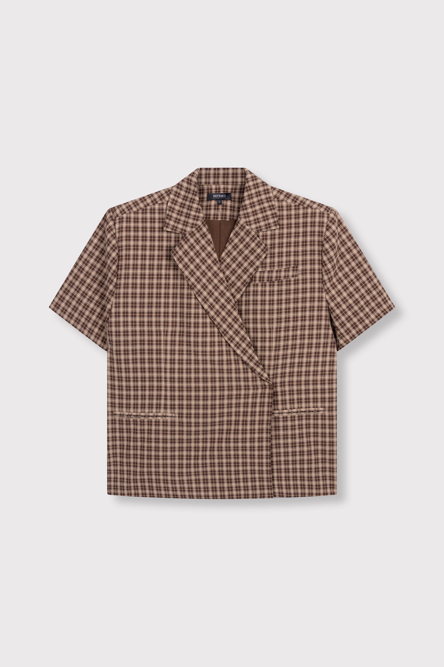 Refined Department ELLA oversized blazer check bruin