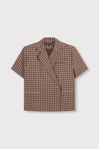 Refined Department ELLA oversized blazer check bruin
