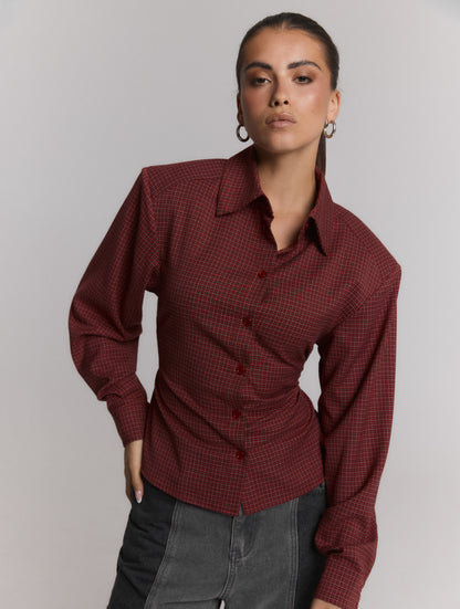 Refined Department PRESLEY checkered blouse rood