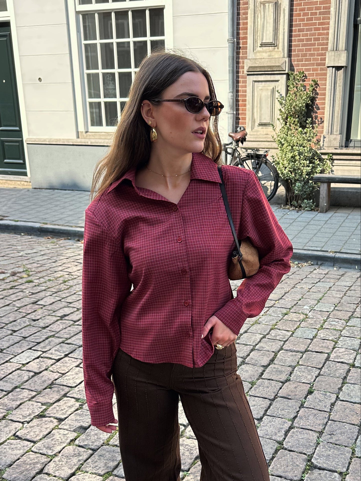 Refined Department PRESLEY checkered blouse rood