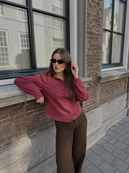 Refined Department PRESLEY checkered blouse rood