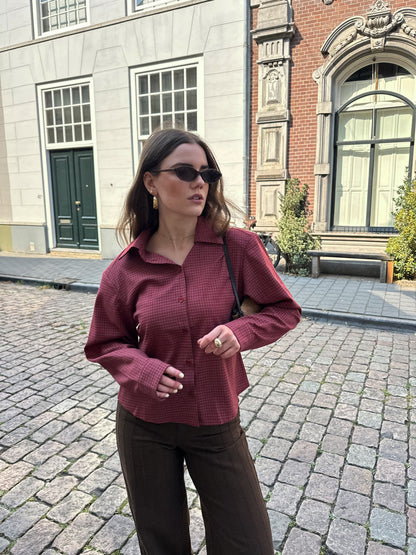 Refined Department PRESLEY checkered blouse rood