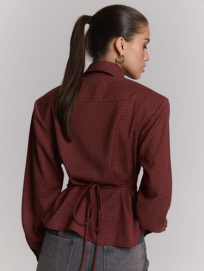 Refined Department PRESLEY checkered blouse rood