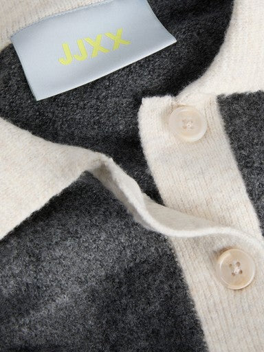 Ruby gestreepte longsleeve polo grey