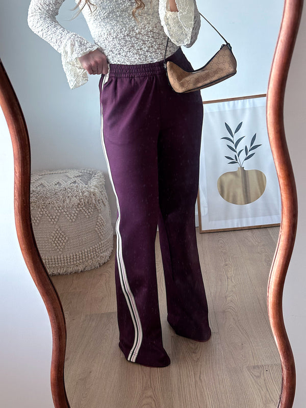 SKY Esme wide trackpants winetasting