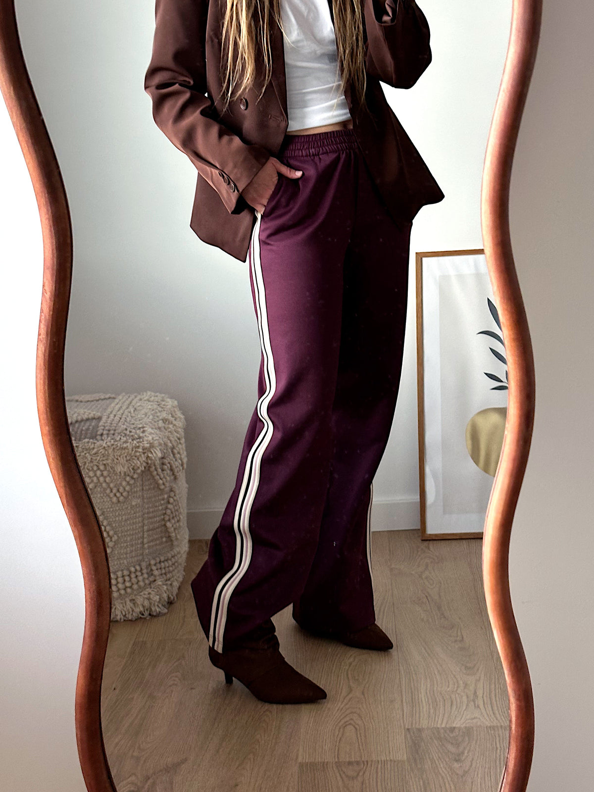 SKY Esme wide trackpants winetasting