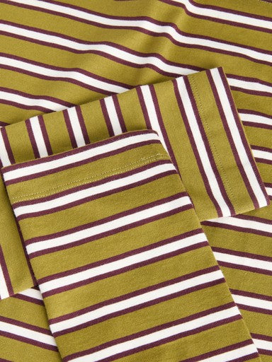Sophia boxy striped longsleeve green