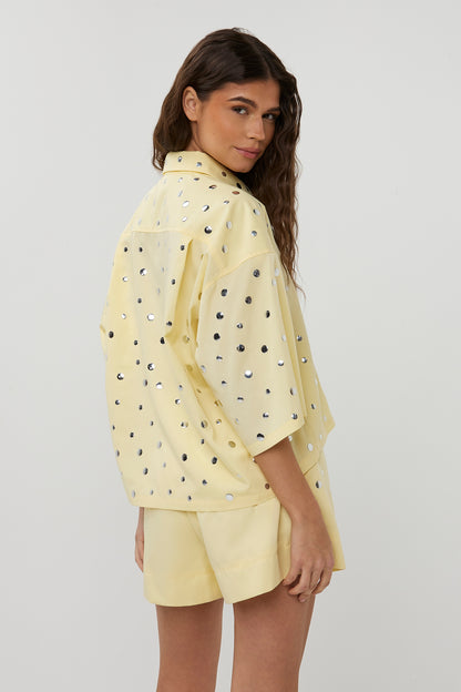 Studio Amaya Mara Bluse Buttergelb