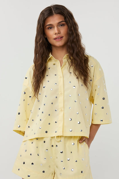 Studio Amaya Mara Bluse Buttergelb