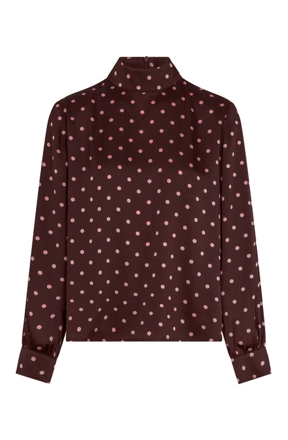 Studio Amaya Selya blouse polkadot bordeaux