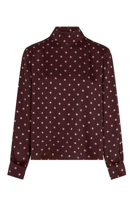 Studio Amaya Selya blouse polkadot bordeaux