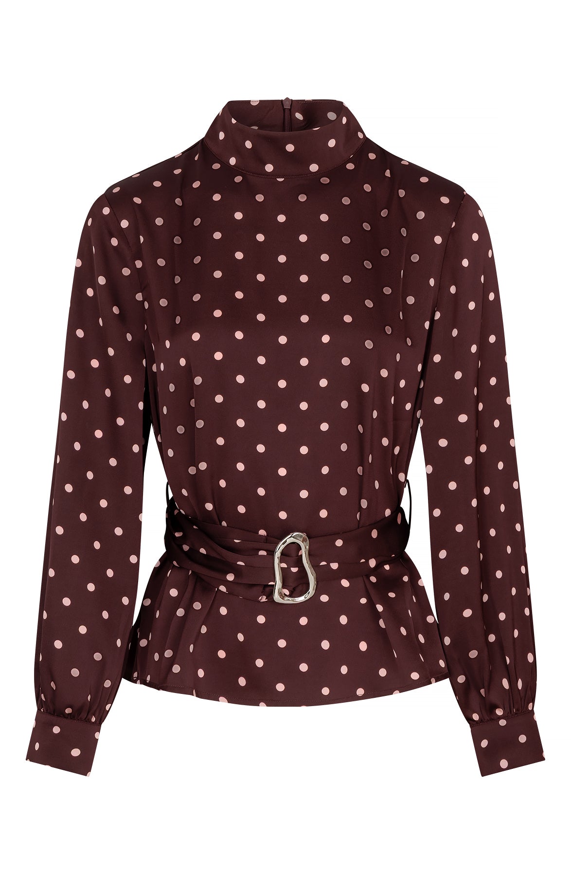 Studio Amaya Selya blouse polkadot bordeaux