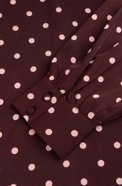 Studio Amaya Selya blouse polkadot bordeaux