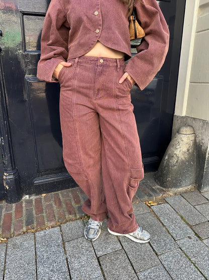 Studio Amaya Rift broek bordeaux