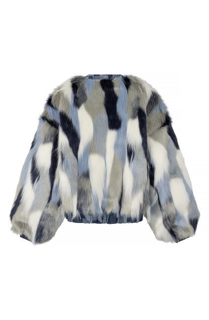Studio Amaya Spirit Animal Jacket faux-fur blue