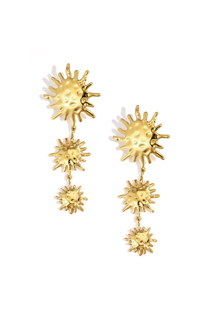 Sundown dangle statement earrings goud