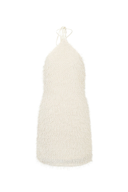 Pip dreamy fringe dress white