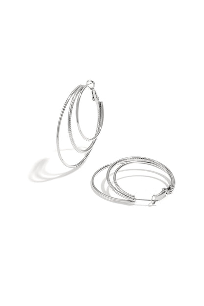 Blowing Smoke Layered hoop earrings
