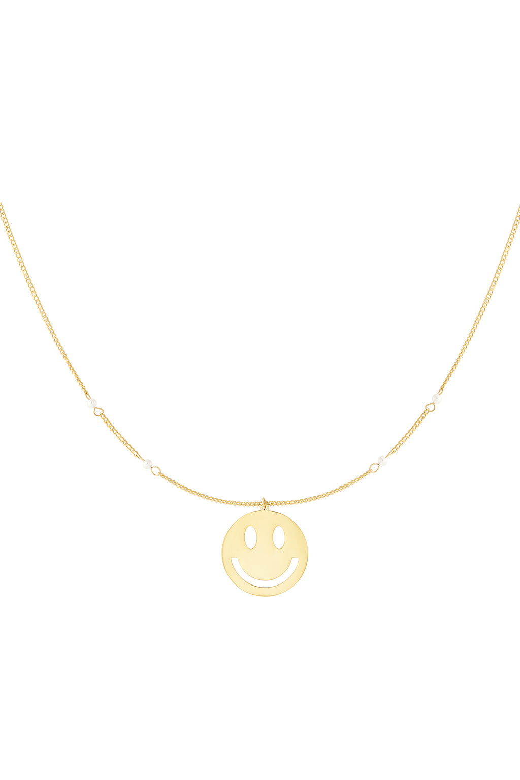 Statement smiley ketting