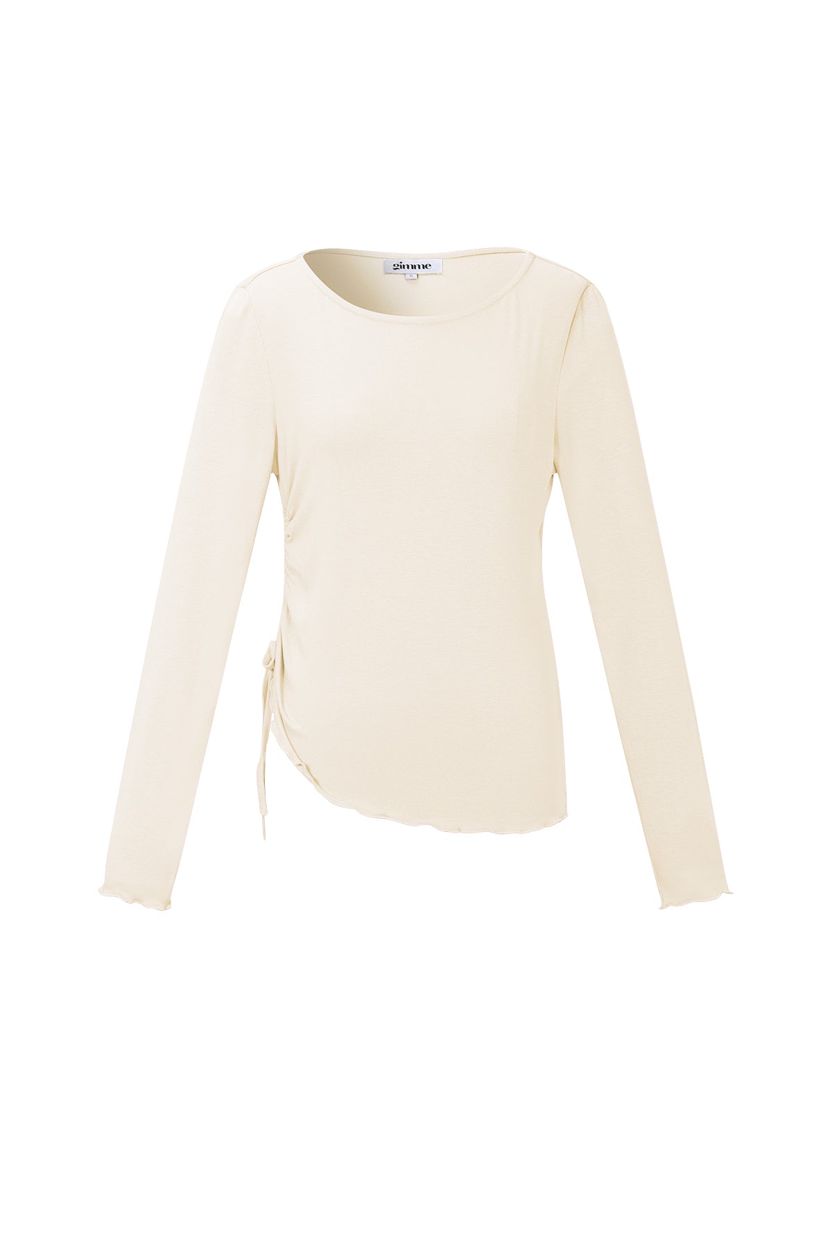 Elles soft getailleerde longsleeve creme