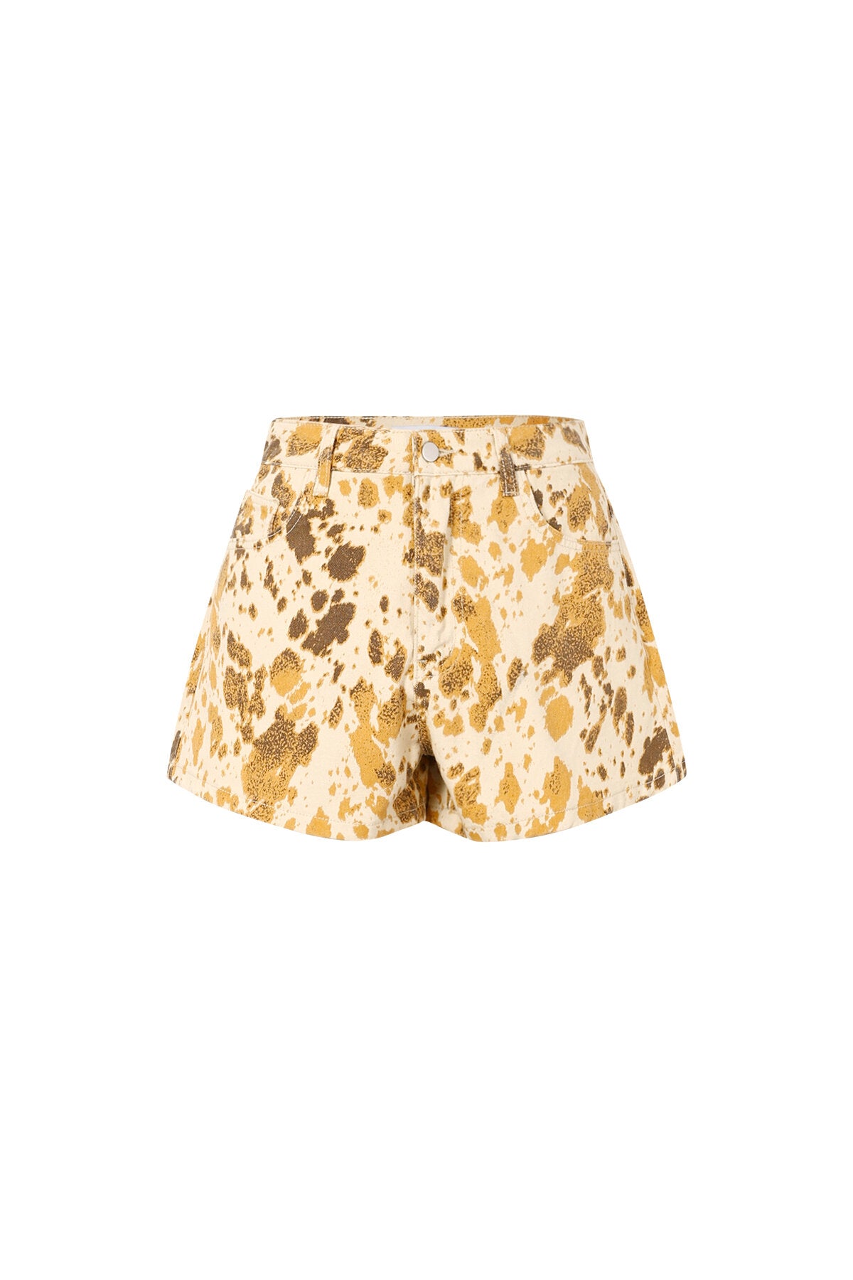 Rachel denim shorts print beige